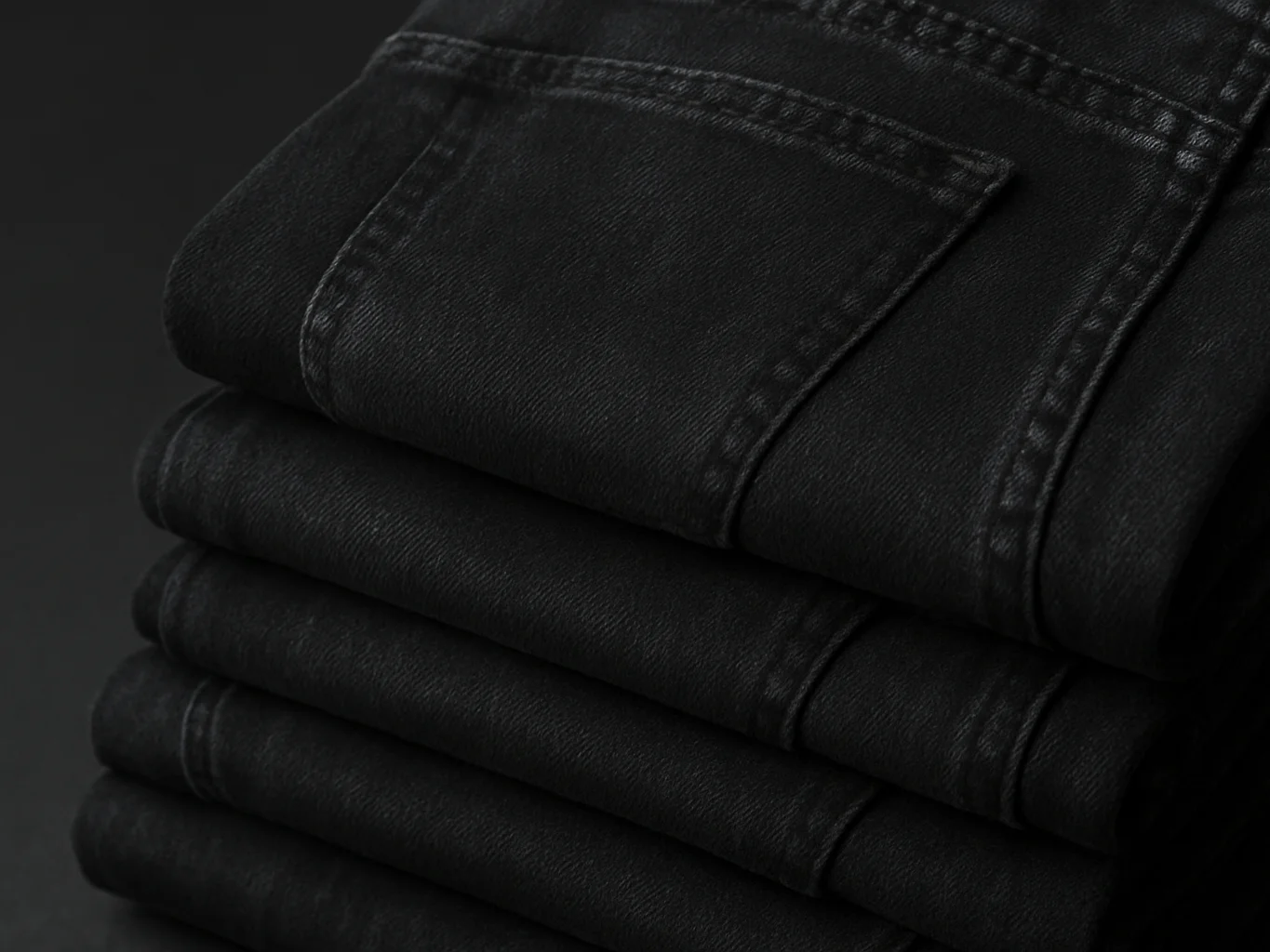 Fotografía editorial: jeans stacked skinny de lavado negro, prime